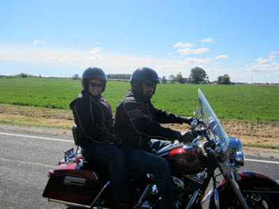 John and Deb on the Harley